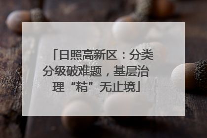 日照高新区：分类分级破难题，基层治理“精”无止境