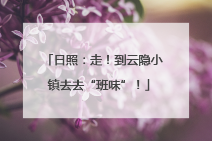 日照：走！到云隐小镇去去“班味”！