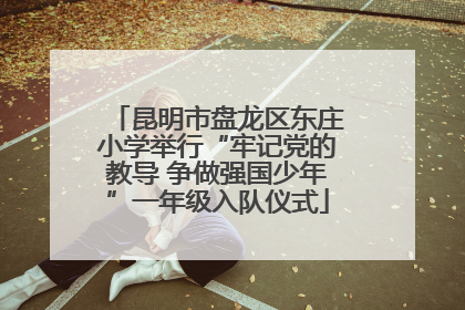 昆明市盘龙区东庄小学举行“牢记党的教导 争做强国少年”一年级入队仪式