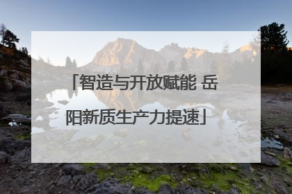 智造与开放赋能 岳阳新质生产力提速
