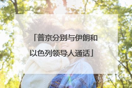 普京分别与伊朗和以色列领导人通话