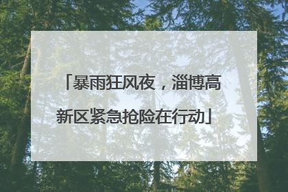 暴雨狂风夜，淄博高新区紧急抢险在行动