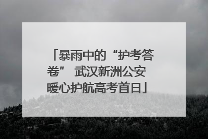 暴雨中的“护考答卷” 武汉新洲公安暖心护航高考首日