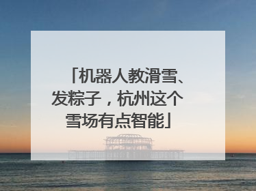 机器人教滑雪、发粽子，杭州这个雪场有点智能
