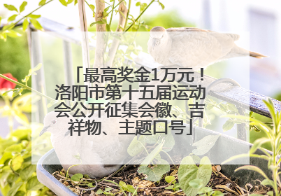 最高奖金1万元！洛阳市第十五届运动会公开征集会徽、吉祥物、主题口号