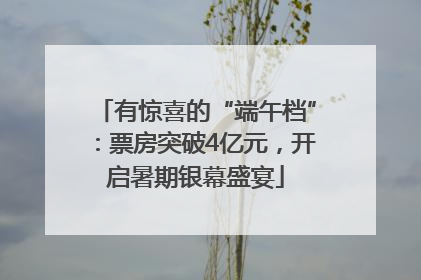 有惊喜的“端午档”：票房突破4亿元，开启暑期银幕盛宴