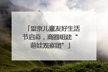 望京儿童友好生活节启幕，商圈组建“萌娃观察团”