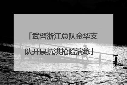 武警浙江总队金华支队开展抗洪抢险演练
