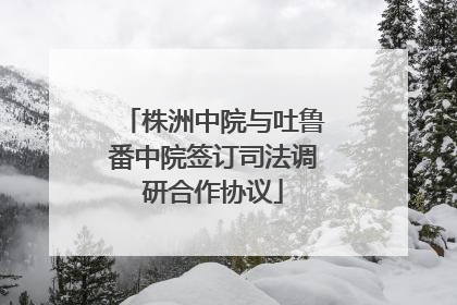 株洲中院与吐鲁番中院签订司法调研合作协议