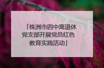 株洲市四中离退休党支部开展党员红色教育实践活动