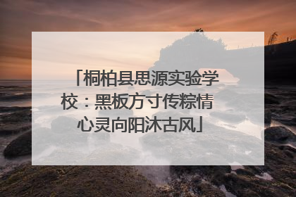 桐柏县思源实验学校：黑板方寸传粽情 心灵向阳沐古风