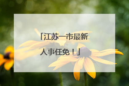 江苏一市最新人事任免！