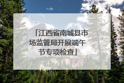 江西省南城县市场监管局开展端午节专项检查