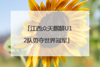 江西众天麒麟U12队勇夺世界冠军