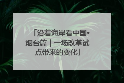 沿着海岸看中国•烟台篇｜一场改革试点带来的变化