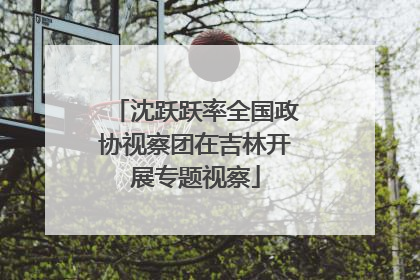 沈跃跃率全国政协视察团在吉林开展专题视察
