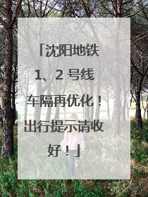 沈阳地铁 1、2 号线车隔再优化！出行提示请收好！