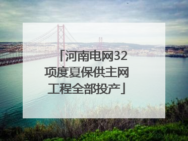 河南电网32项度夏保供主网工程全部投产