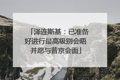 泽连斯基：已准备好进行最高级别会晤并愿与普京会面