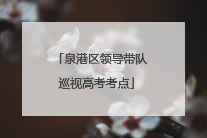 泉港区领导带队巡视高考考点