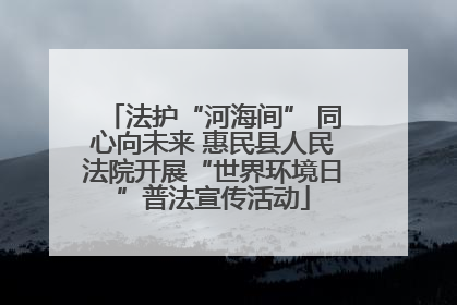法护“河海间” 同心向未来 惠民县人民法院开展“世界环境日”普法宣传活动