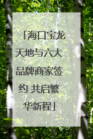 海口宝龙天地与六大品牌商家签约 共启繁华新程