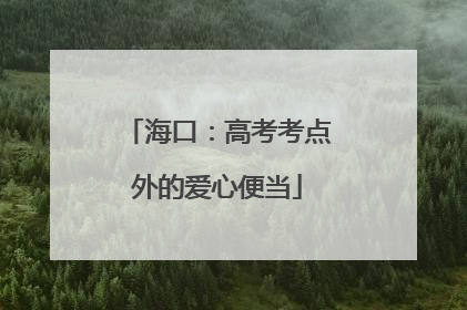 海口：高考考点外的爱心便当