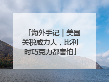 海外手记｜美国关税威力大，比利时巧克力都害怕