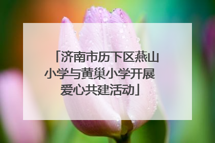 济南市历下区燕山小学与黄巢小学开展爱心共建活动