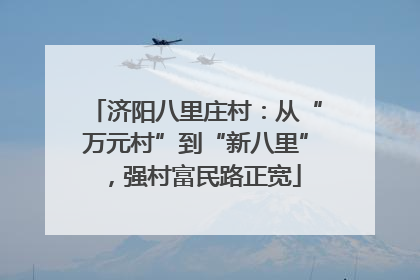 济阳八里庄村：从“万元村”到“新八里”，强村富民路正宽
