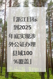 浙江目标到2025年底实现涉外公证办理县域100%覆盖