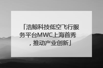 浩鲸科技低空飞行服务平台MWC上海首秀，推动产业创新