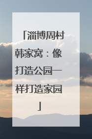淄博周村韩家窝：像打造公园一样打造家园