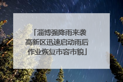 淄博强降雨来袭 高新区迅速启动雨后作业恢复市容市貌