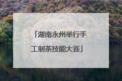 湖南永州举行手工制茶技能大赛