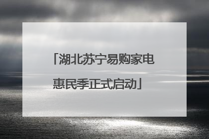 湖北苏宁易购家电惠民季正式启动