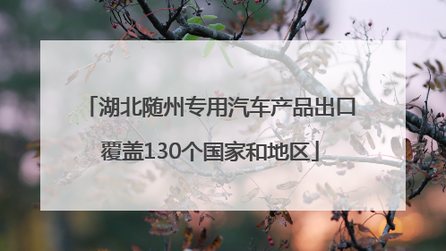 湖北随州专用汽车产品出口覆盖130个国家和地区