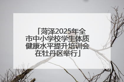 菏泽2025年全市中小学校学生体质健康水平提升培训会在牡丹区举行