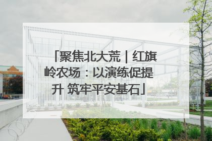 聚焦北大荒｜红旗岭农场：以演练促提升 筑牢平安基石