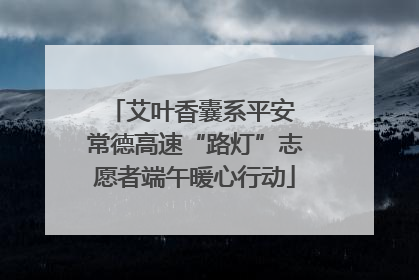 艾叶香囊系平安 常德高速“路灯”志愿者端午暖心行动