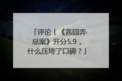 评论丨《酱园弄·悬案》开分5.9，什么压垮了口碑？