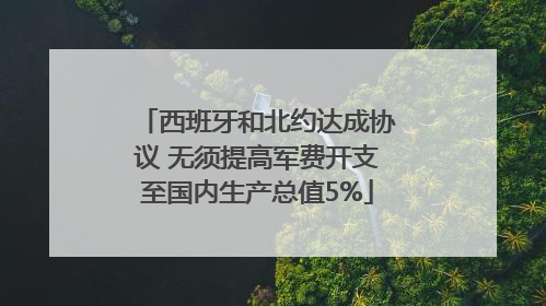 西班牙和北约达成协议 无须提高军费开支至国内生产总值5%