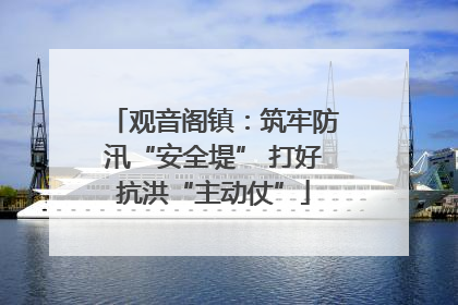 观音阁镇：筑牢防汛“安全堤” 打好抗洪“主动仗”