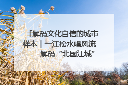 解码文化自信的城市样本｜一江松水唱风流——解码“北国江城”吉林的文化自信样本