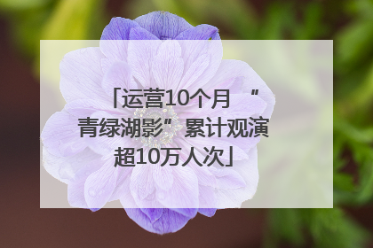 运营10个月 “青绿湖影”累计观演超10万人次
