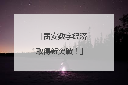 贵安数字经济取得新突破！
