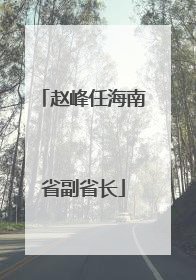 赵峰任海南省副省长