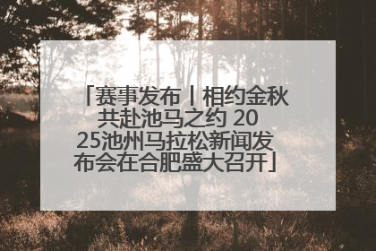 赛事发布丨相约金秋 共赴池马之约 2025池州马拉松新闻发布会在合肥盛大召开