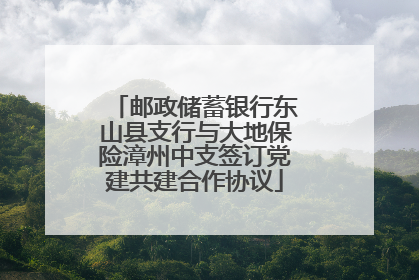邮政储蓄银行东山县支行与大地保险漳州中支签订党建共建合作协议