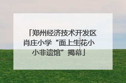郑州经济技术开发区肖庄小学“面上生花小小非遗馆”揭幕